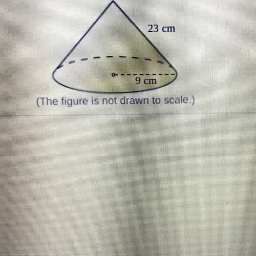 Use a net to find the surface area of the cone to the nearest square

centimeter. Use 3.14 for it.