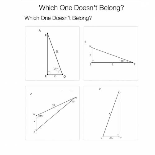 Which triangle doesn’t belong?