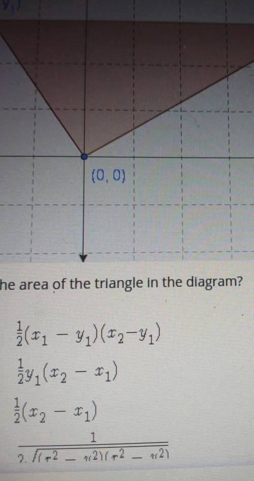 What is the area of the triangle in the diagram​
