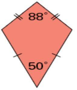 A. What is the sum of all the interior angles in the kite?

B. Copy the kite and draw the diagonal