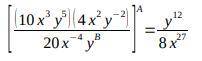 Help! Determine the EXACT values of A and B
