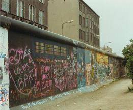 The photo shows the Berlin Wall in Germany.

The Soviet Union built this symbol of the Cold War in