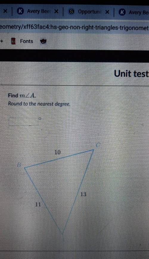 Last question of the unit test​