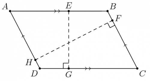 In the figure below, $ABCD$ is a parallelogram, $AD=18$ and $DC=27$. Segments $\overline{EG}$ and $