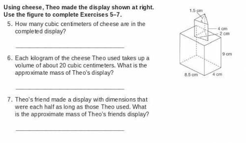 Using cheese, Theo made the display shown at right. Use the figure to complete Exercises 5–7. pleas