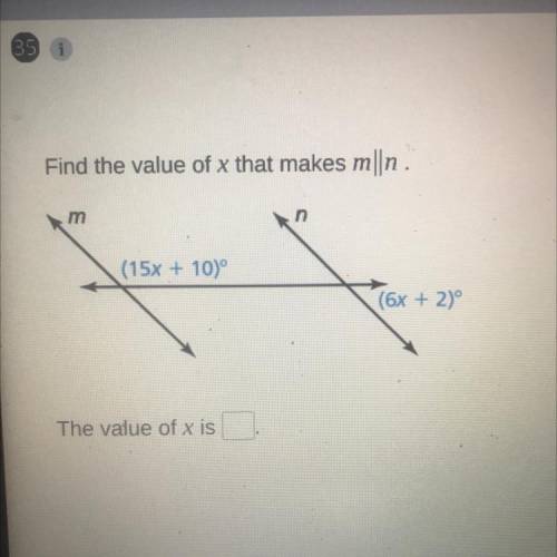 Find values of x that makes m ll n