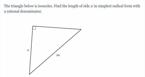 Need help asap NO LINKS!!!
Special Right Triangles (Radical Answers)