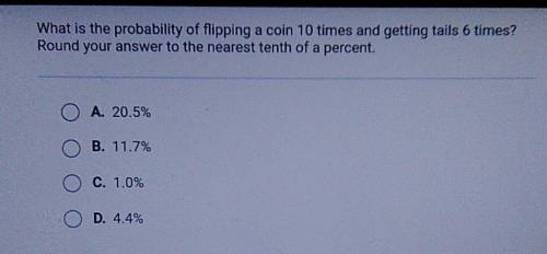 What is the probability of flipping a coin 10 times and getting tails 6 times? Round your answer to