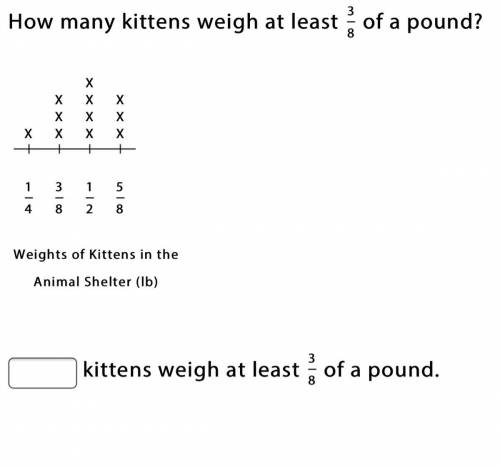 How many kittens weigh at least 3/8 of a pound please help fast