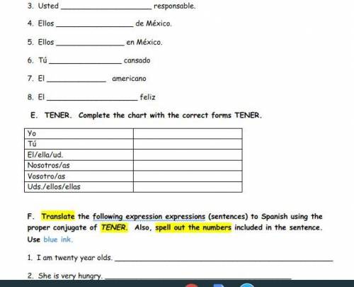 Another part of the Spanish quiz so please help me out