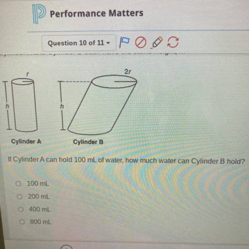 Cylinder A and Cylinder B each have the same height, h.