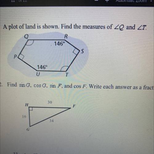 A plot of land is shown. Find the measures of