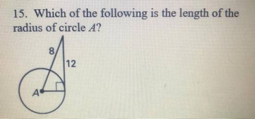 Which of the following is the length of the radius of circle A?
