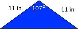 Name the following triangle:

A. equilateral and right
B. isosceles and obtuse
C. isosceles and ac