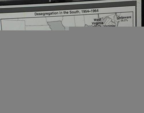 Analysis: Based on this map, was federal intervention to desegregate southern schools effective in