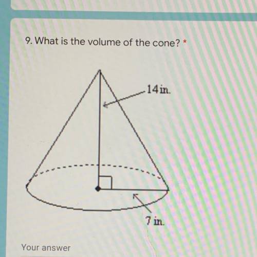 Finding the volume of the cone