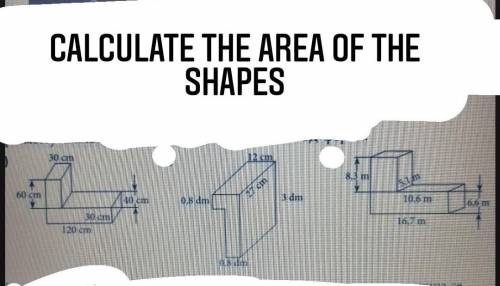 Calculate the area of ​​the shapes​