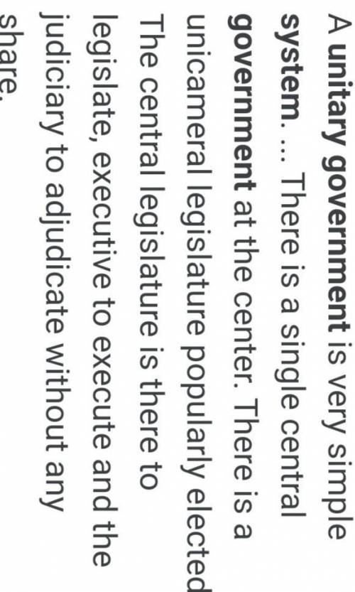 Explain 2 features of a unitary system​