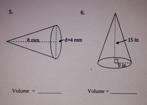Shape Volume Assignment, Any help on these 2 questions?​