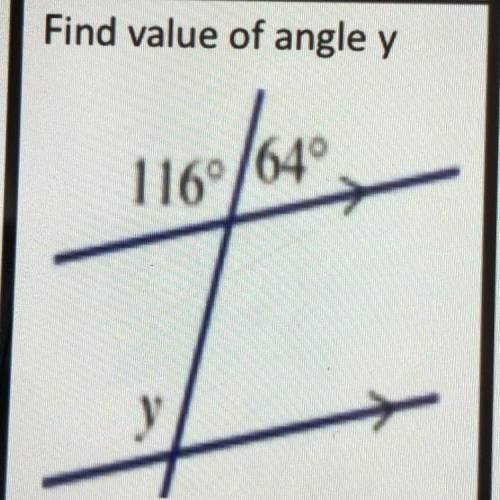 Find the value of angle y
