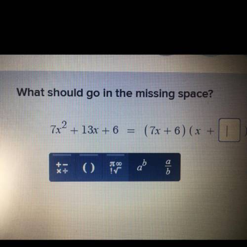 What goes in the missing space