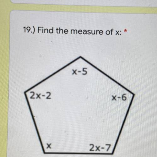 What’s the measure of x?