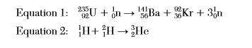 Given two equations representing reactions:

which type of reaction is represented by each of thes