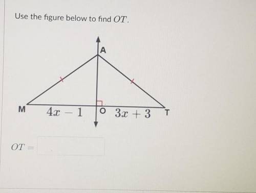 PLEASE HELP. Use the figure below to find OT M 42 1 O 3r + 3 OT​
