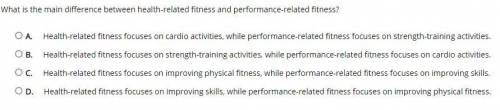 What is the main difference between health-related fitness and performance-related fitness?