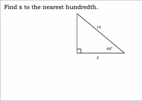 Find x To The Nearest Hundredth. Please Answer This Guys, Here Is The Picture For It