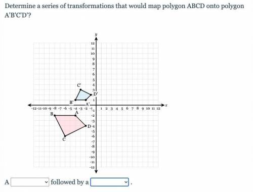 Determine a series of transformations that would map polygon ABCD onto polygon A'B'C'D'? ... HELP i