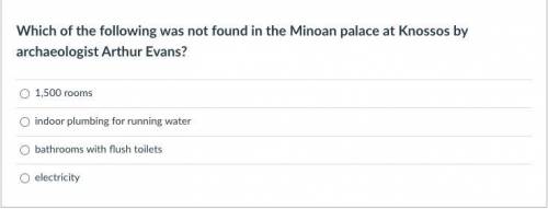 Which of the following was not found in the Minoan palace at Knossos by archaeologist Arthur Evans?