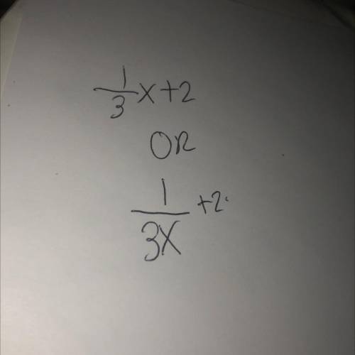 Y=1/3x+2 Is this a linear equation or nonlinear