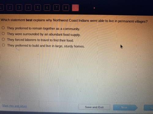 Which statement best explains why Northwest Coast Indians were able to live in permanent villages?