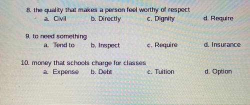This are 3 different questions please help me