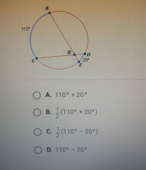 Which expression gives the measure of angle ABC?​