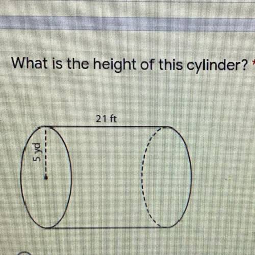 What is the height of the cylinder m?
