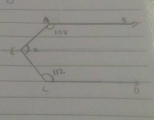 Pls refer the diagram  AB//CD, find x​