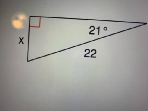 (Right angle) Trigonometry

Help me find the X value please! Explain what you did to get the answe
