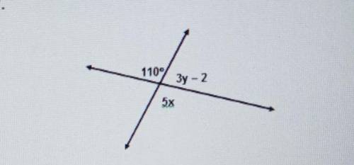 Use the image to answer questions 6-7.

6. Solve for x, x=?7. Solve for y, y =?plz, help​