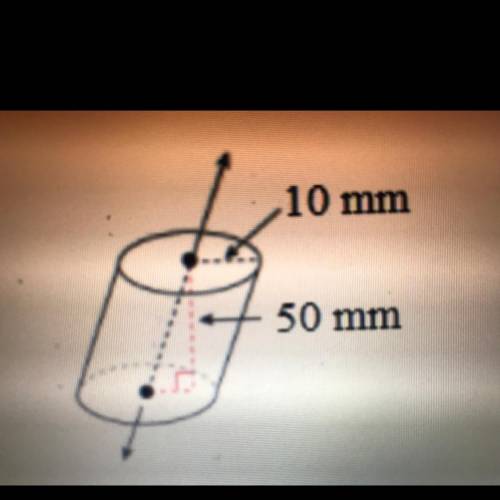 Find the volume of the cylinder pictured below. What is the exact volume in terms of pi?