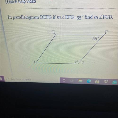 In parallelogram DEFG if m