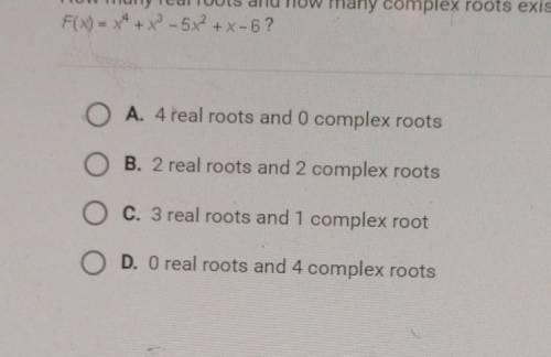 How many real roots and how many complex roots exist for the polynomial​