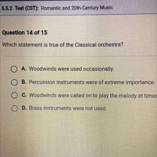 Which statement is true of the classical orchestra￼