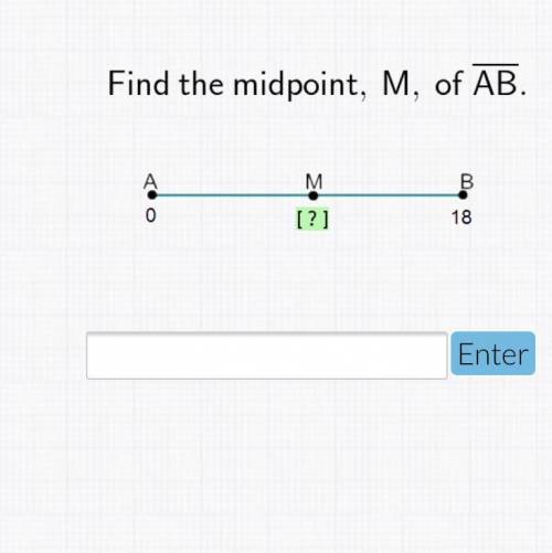 Find the middle point, M, of ab