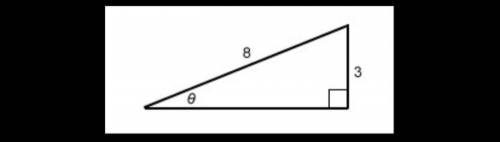 What is the angle e in the triangle below? (Hint: Use an inverse trigonometric

function.)
A. 22.0
