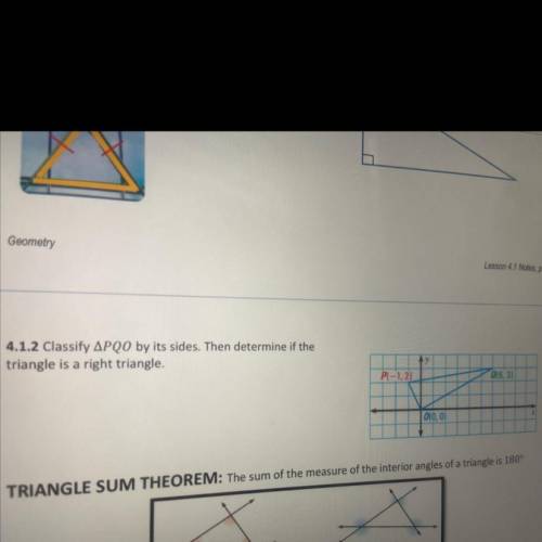 Determine the triangle and classify question 4.1.2