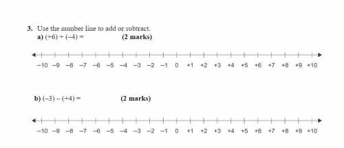 Use the number line to add or subbtract integers please help me with this