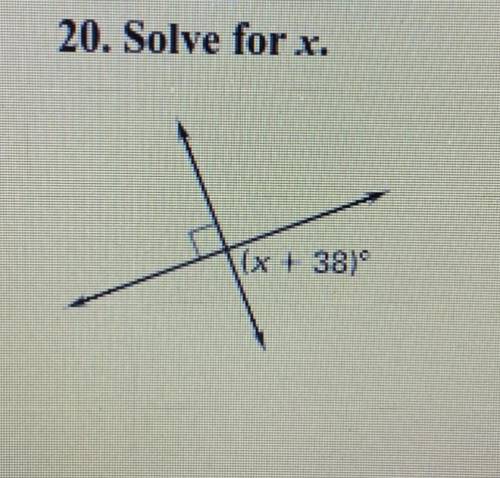 Solve for x (picture attached) Thank you!