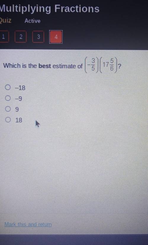 What is the best estimate of (-3/8)(17 5/6)​